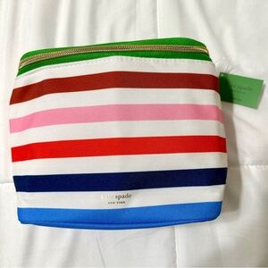 Kate Spade Adventure Stripe Insulated Lunch Bag • 7”H x 8”W x 4 1/2”D